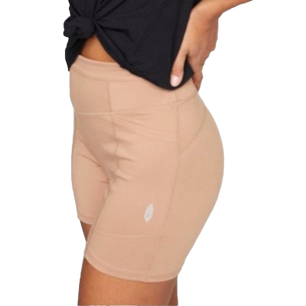 Free People FP NWT Ice Coffee Tan Biker Short Shorts NEW Women's Sz XS Odessa